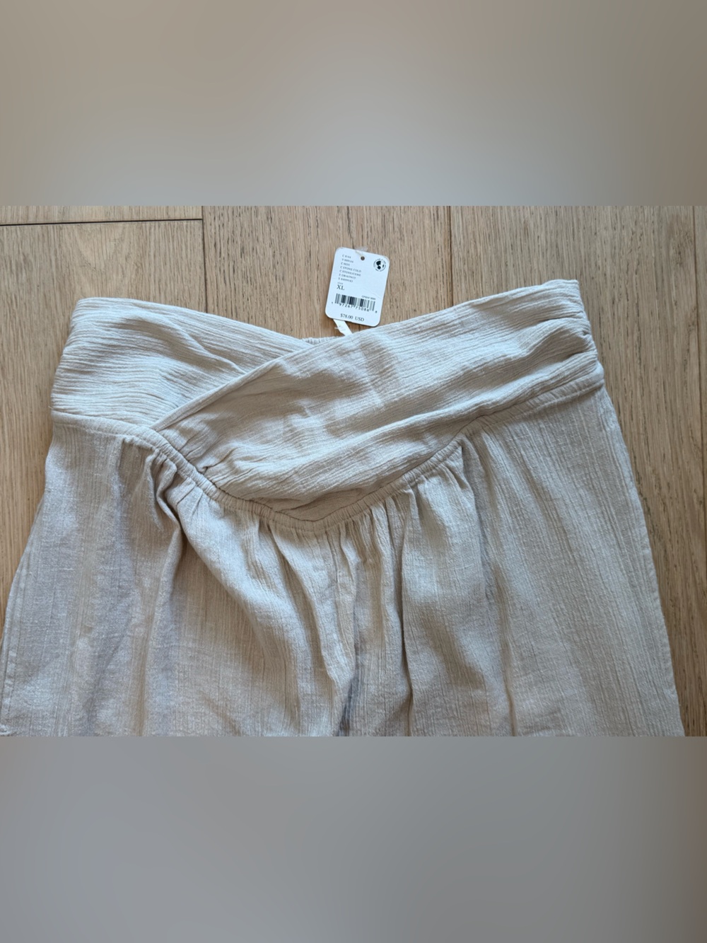 Free People Pack Me Up Trousers Linen Cotton Blend Wide Leg Boho Rare Bohemian - Picture 6 of 7